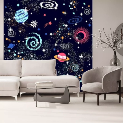 Sticker  Galaxies et étoiles de la planète spatiale