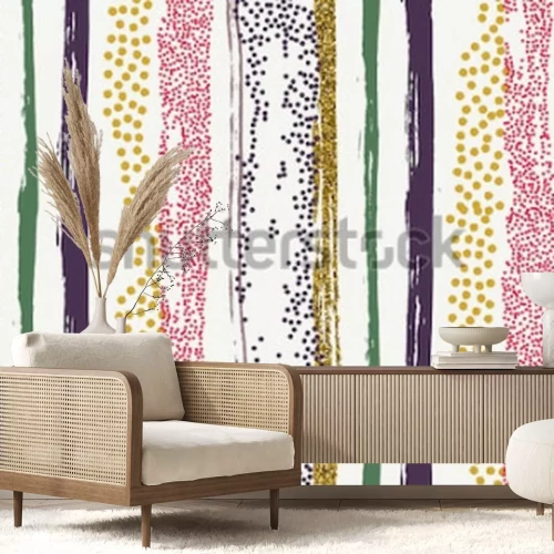 Papier peint  Points éclaboussées et lignes