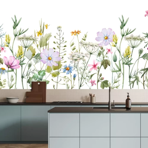 Papier peint  Fleurs dans le pré