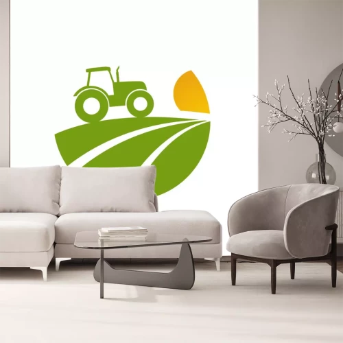 Sticker  Farm fresh of vector emblems and stickers . Farming and agriculture, organic food, locally grown design elements for product packaging