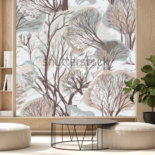 Sticker  Modèle sans couture avec des arbres