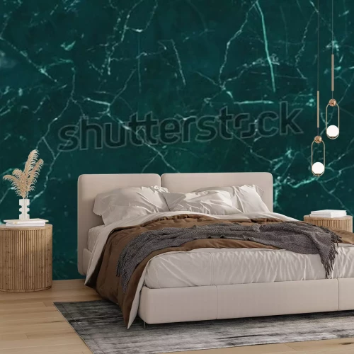 Papier peint  Marbre couleur vert bouteille