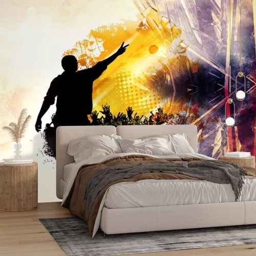 Sticker  Big music event. Background ready for poster or banner