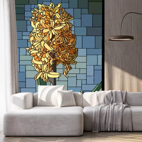 Sticker  Mosaïque représentant une fleur épanouie