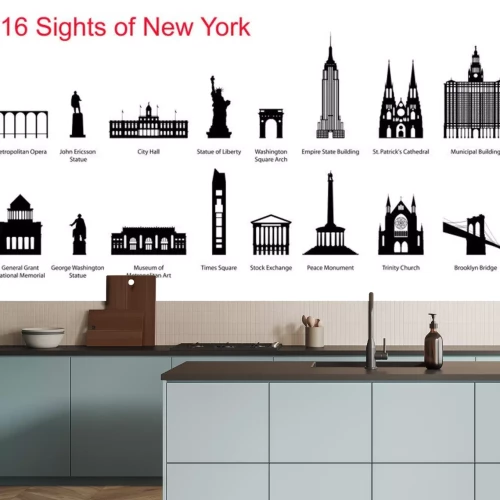 Sticker  16 Sights of NEW YORK