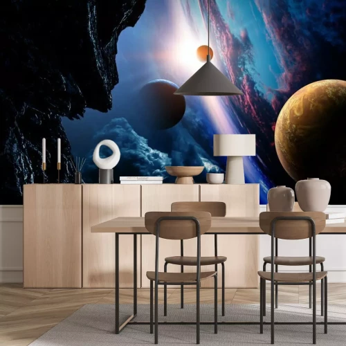 Papier peint  Abstract planets and space background