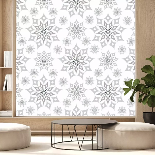 Sticker  batik star seamless soft silver white