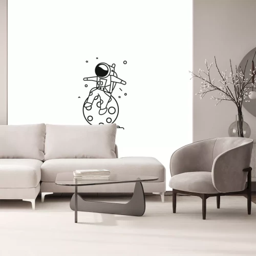 Sticker  Lune et étoiles d'astronaute