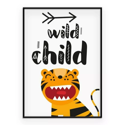 Poster  Tigre amusant avec une inscription