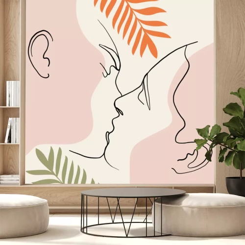 Sticker  Motif baiser minimaliste