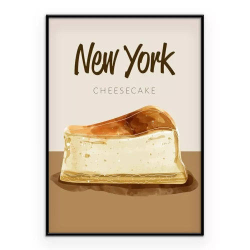 Poster  Appétissant cheesecake new-yorkais