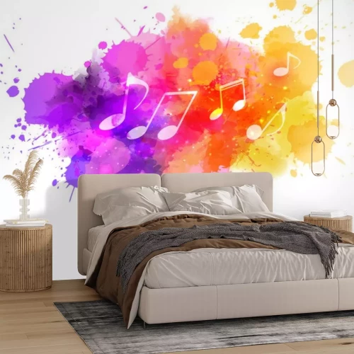 Sticker  Music colorful background
