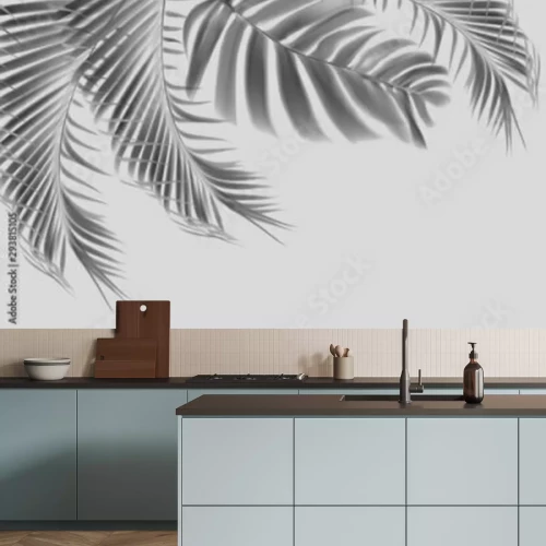 Papier peint  Coin palmier ombragé
