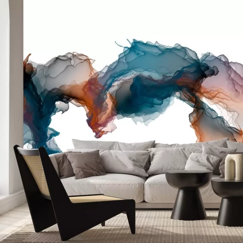 Sticker  abstract ink painting decorative painting colorful line background