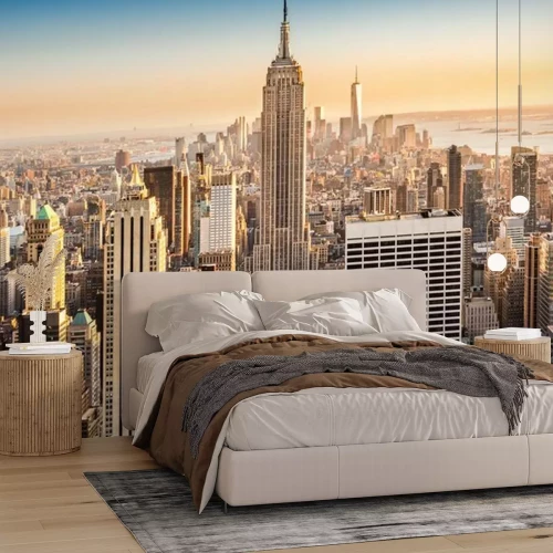 Papier peint  Panorama de la ville de New York par un après-midi ensoleillé.