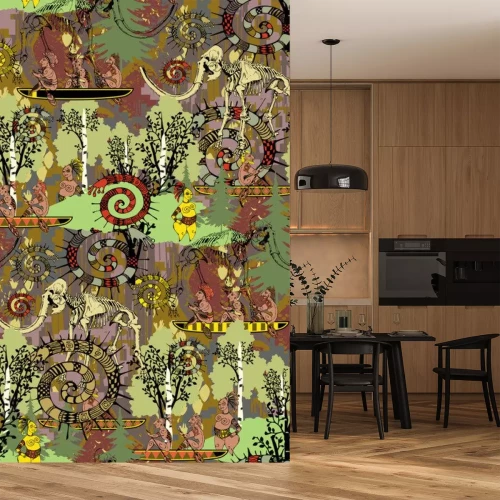 Sticker  Graphiques abstraits inspirés des cultures anciennes