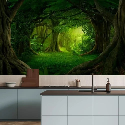 Papier peint  Deep tropical jungles of Southeast Asia in august