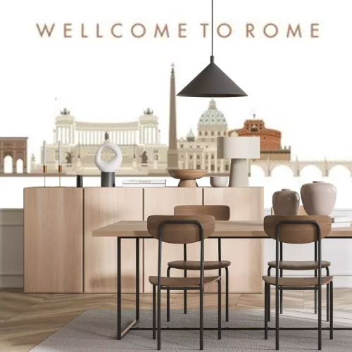 Sticker  Illustration of an city background, rome