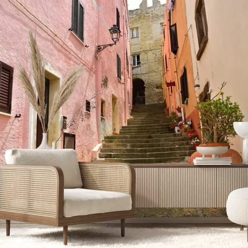 Papier peint  Uliczka w Castelsardo na Sardynii