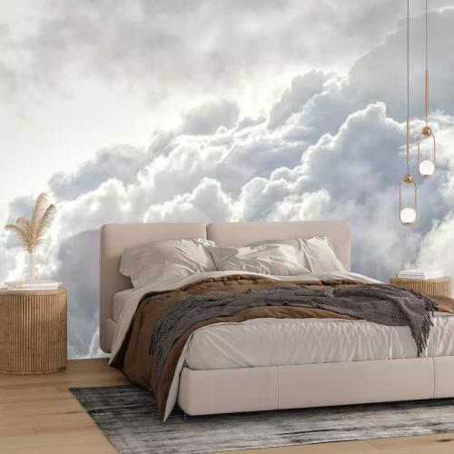 Papier peint  Amoncellement de nuages blancs