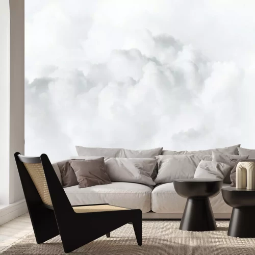 Papier peint  Nuages ​​pelucheux dans le ciel