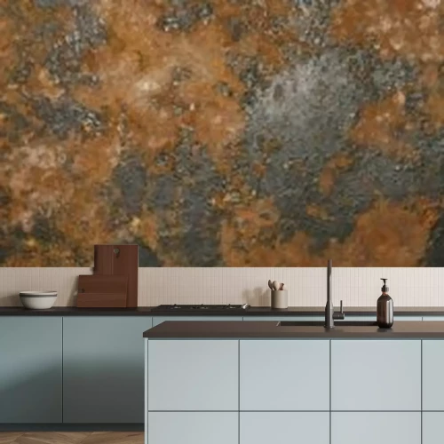 Papier peint  Texture métallique recouverte de rouille