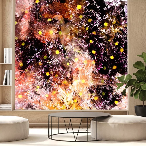 Papier peint  Composition de fleurs abstraites