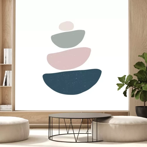 Sticker  Une illustration minimaliste pour un spa symbolisant l'équilibre