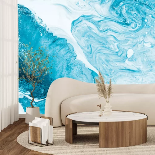 Sticker  Illusion marbre et vagues de la mer