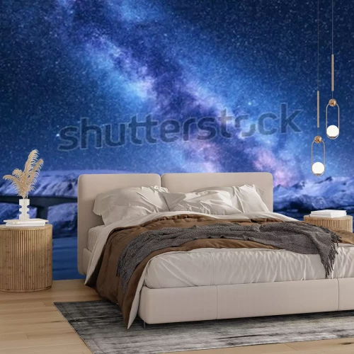 Papier peint  Cosmos au-dessus des montagnes