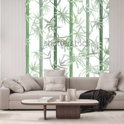 Sticker  Modèle sans couture avec du bambou. Illustration vectorielle