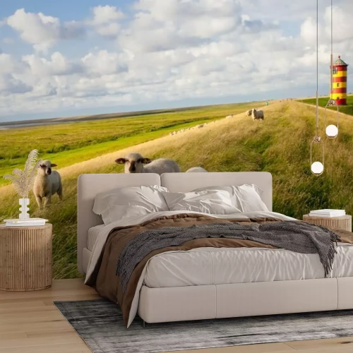 Papier peint  Moutons dans une prairie