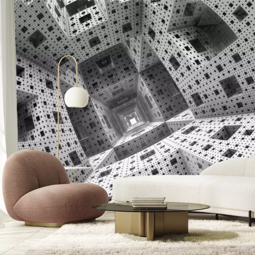 Papier peint  Tunnel abstrait géométrique