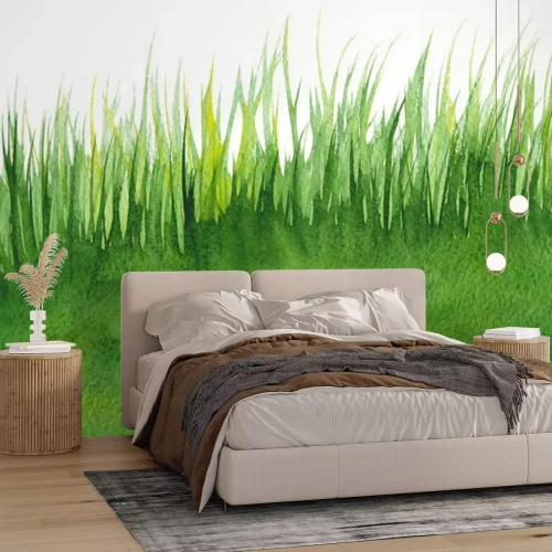Papier peint  Herbe à l'aquarelle