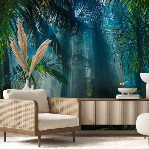 Papier peint  Jungle saphir
