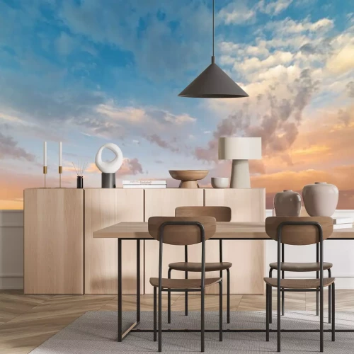 Papier peint  Nuages pastel dans le ciel