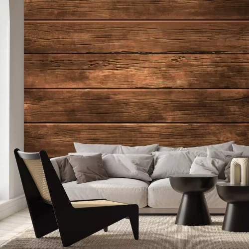 Papier peint  Plancher en bois brun