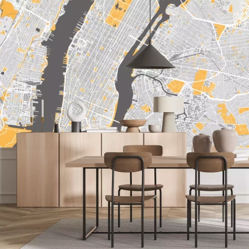 Sticker  Detailed map of New York City, USA