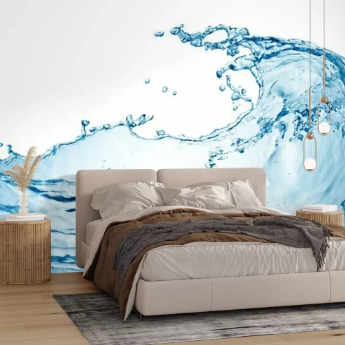 Sticker  Débordement d'eau sur fond blanc