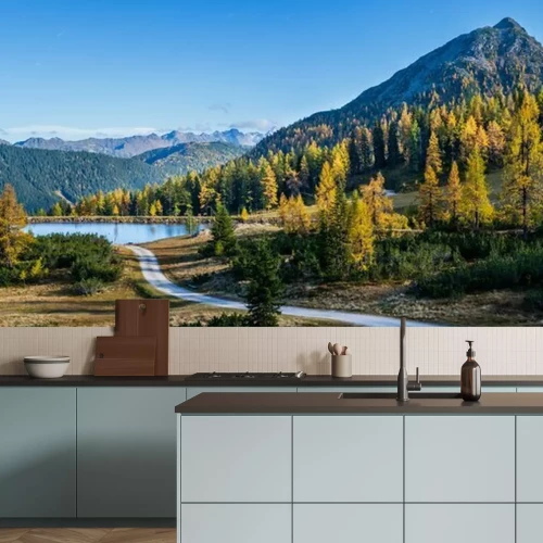 Papier peint  Peaceful autumn Alps mountain view. Reiteralm, Steiermark, Austria.