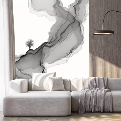 Sticker  Abstract ink painting landscape decoration