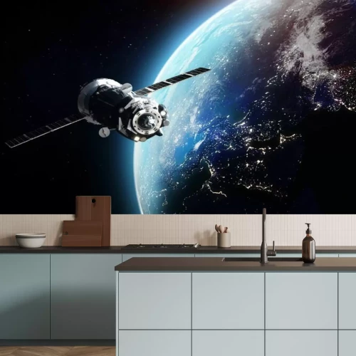 Papier peint  Vaisseau spatial en orbite terrestre