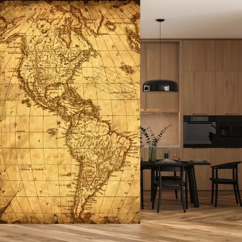 Papier peint  Carte vintage des Amériques