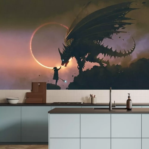 Papier peint  Homme dragon de fantaisie