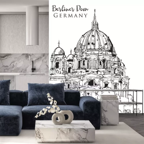 Sticker  Drawing sketch illustration of Berliner Dom