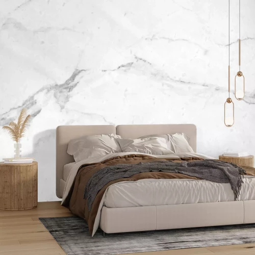 Papier peint  White gray marble texture background with high resolution, top view of natural tiles stone floor in seamless glitter pattern and luxurious.