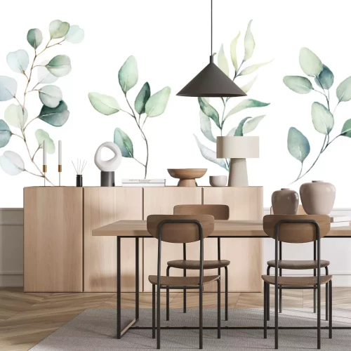 Papier peint  Plantes et feuilles aquarelles