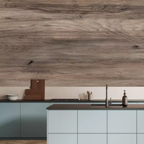 Papier peint  Sol en bois brun et beige