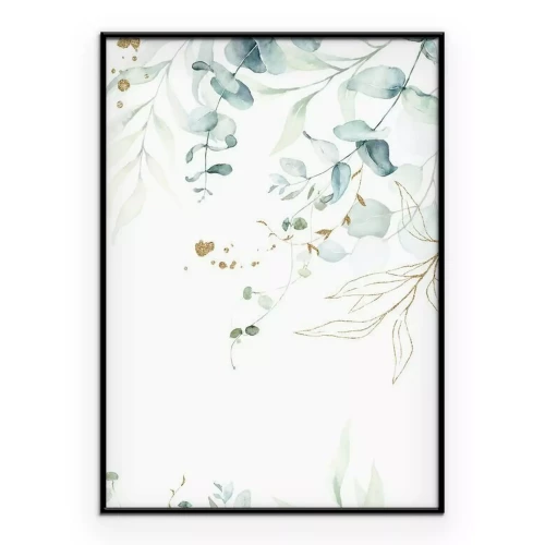 Poster  Une composition délicate aux feuilles d'eucalyptus