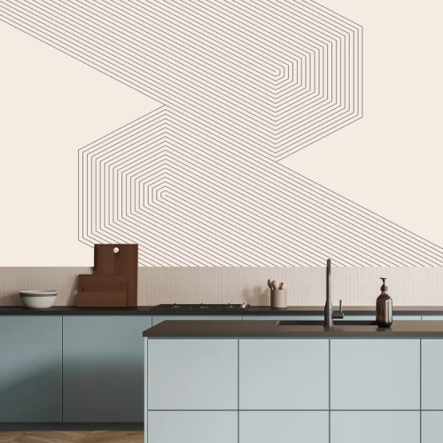 Papier peint  Lignes abstraites minimalistes